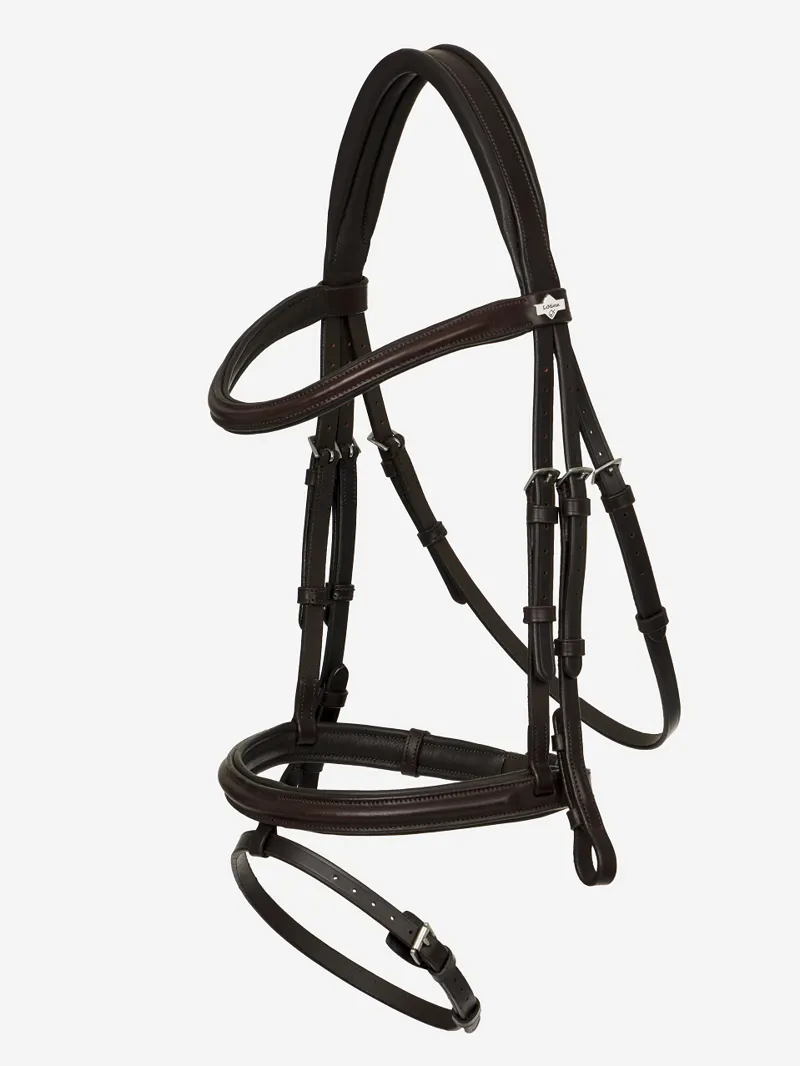 LeMieux Arika Flash Bridle in Brown and Silver-1